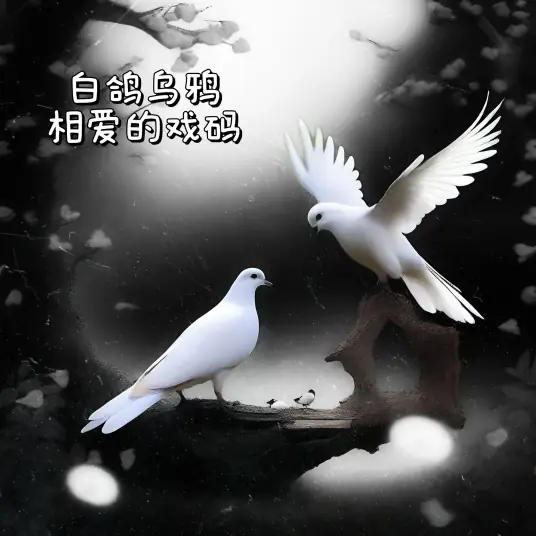 The Scene of White Dave and Crow Falling in Love白鸽乌鸦相爱的戏码(Bai Ge Wu Ya Xiang Ai De Xi Ma) By Pan Cheng潘成(皮卡潘)